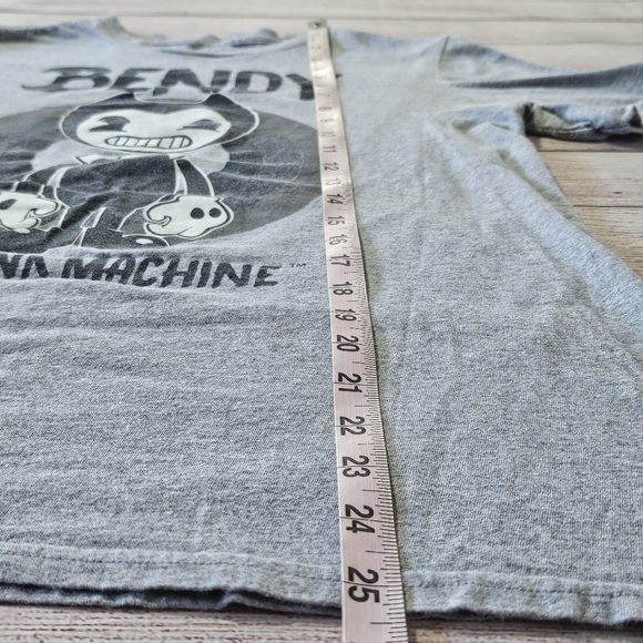 Gray & Black Bendy And The Ink Machine Short Sleeve Shirt Size XL - Picture 6 of 7
